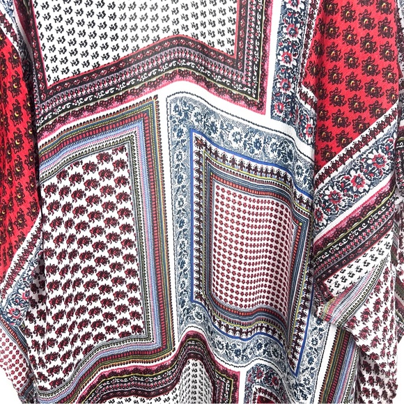 Pinky Boho Open Front Patchwork Tassel Festival Kimono - Picture 12 of 16